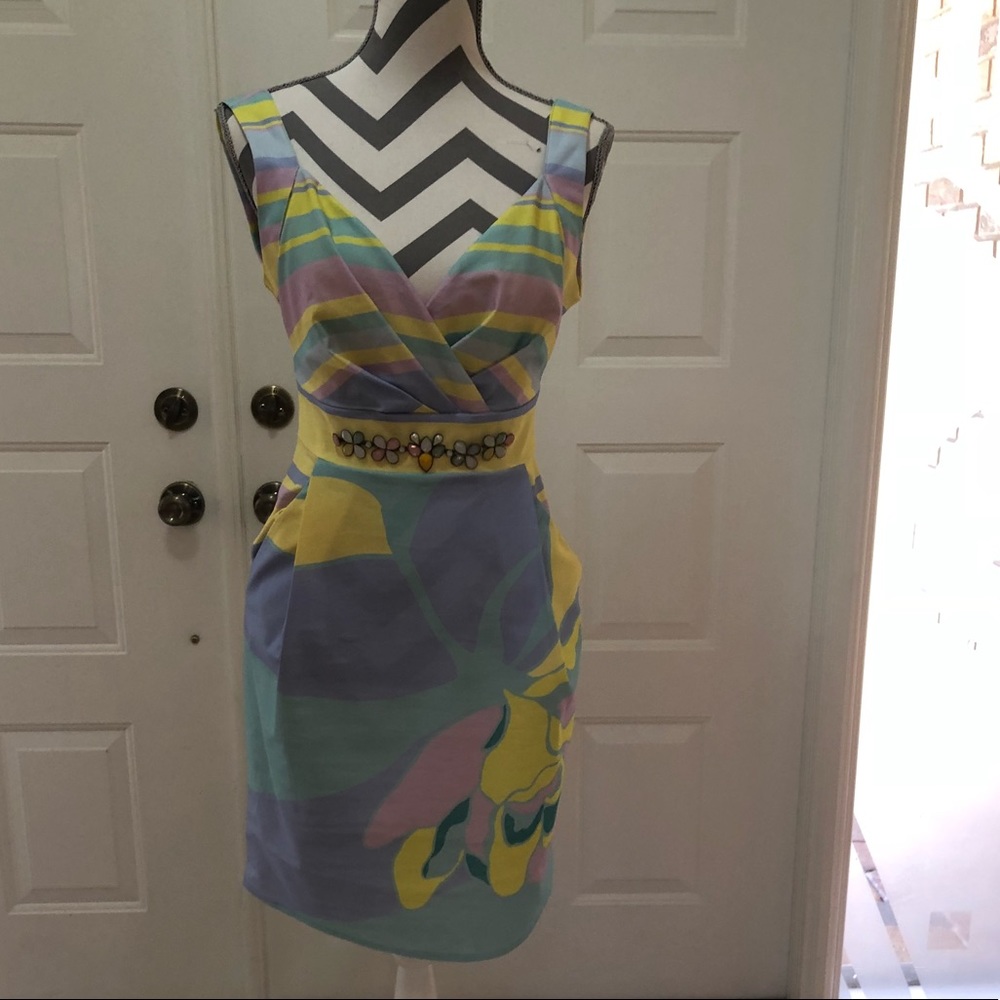 GORGEOUS MULTI COLOR SUMMER DRESS IN SMALL SIZE